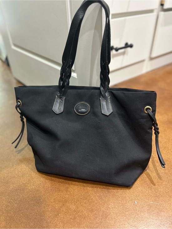 Dooney & Bourke Handbags - Dooney & Bourke Black Nylon Tote with Braided Handles